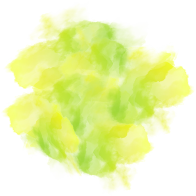 Green and yellow splash watercolor element