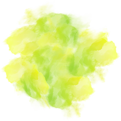 Green and yellow splash watercolor element